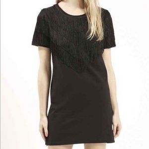 Topshop Fringe Mini Dress